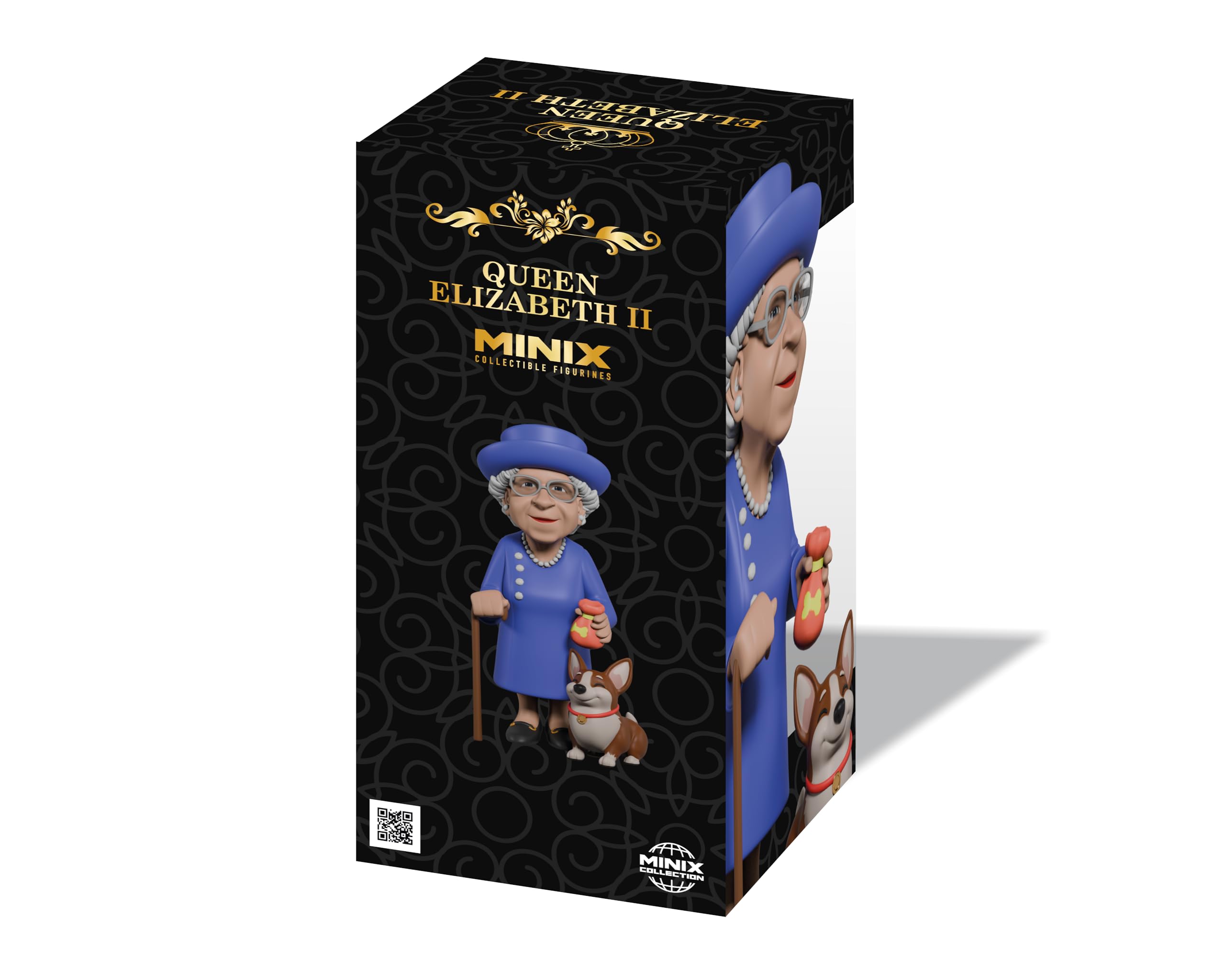 MINIX - Celebrity #26 - Królowa Elżbieta II z jej Corgi - figurka kolekcjonerska 12 cm