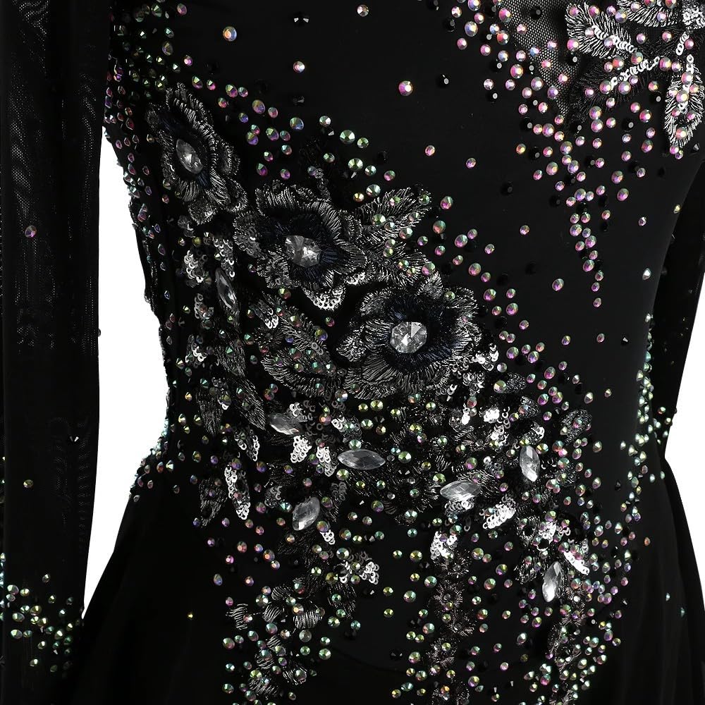 Vestidos De Baile De Patinaje De Bordado De Bordado para Niñas Falda del Concurso De Patinaje sobre Hielo De Ballet Femenino Gimnasia Leotardos Disfraz De Patinaje De Dama