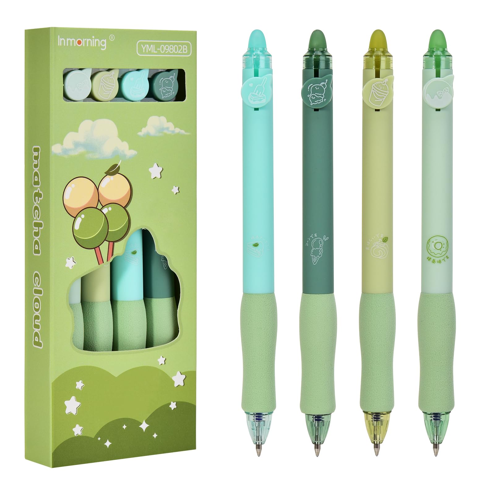 SneiDr 6 Radierbare Kugelschreiber - Monster Design Mit 0,5mm Mine & Radiergummi