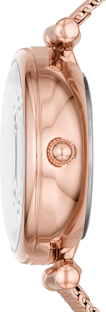 Fossil Women's Carlie Automatic Stainless Steel Mesh Three-Hand Watch for Women,
