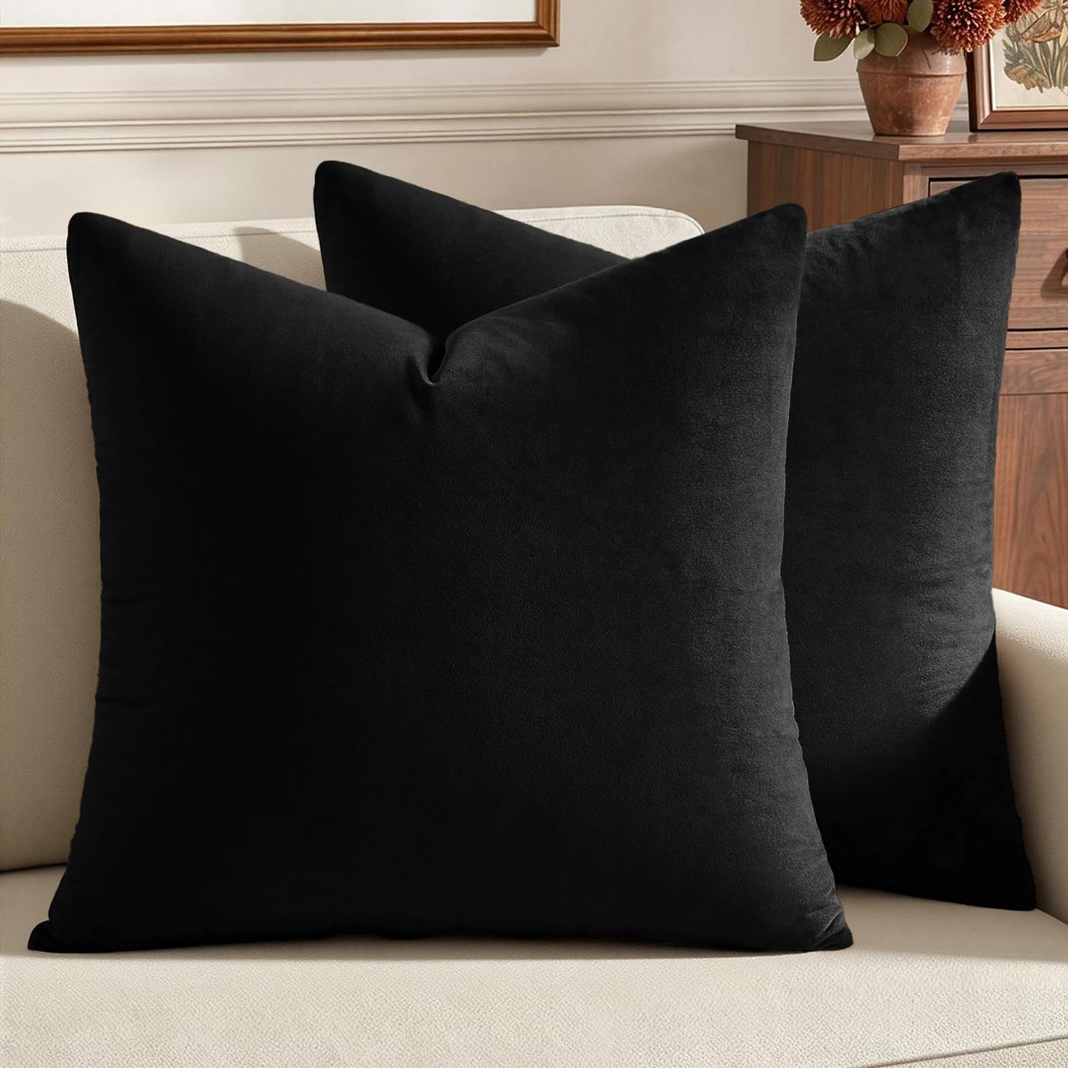 MIULEE Velvet Throw Pillow Covers