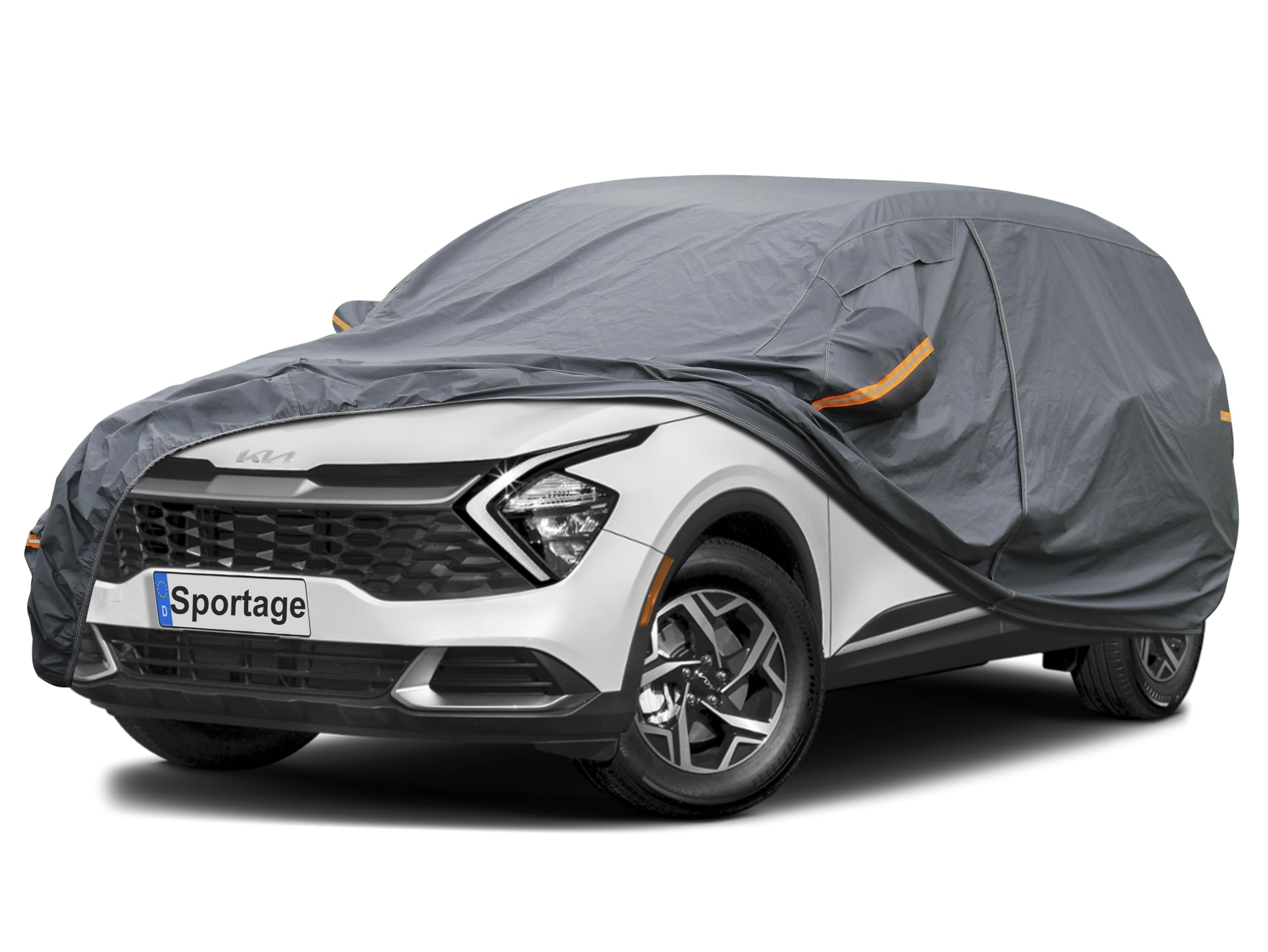 GUNHYI Premium Car Cover Custom Fit Kia Sportage (2010-2026), 16 Layers Heavy Duty Car Cover Waterproof All Weather with Zipper Door for Sun Rain Snow Dust Uv Protection