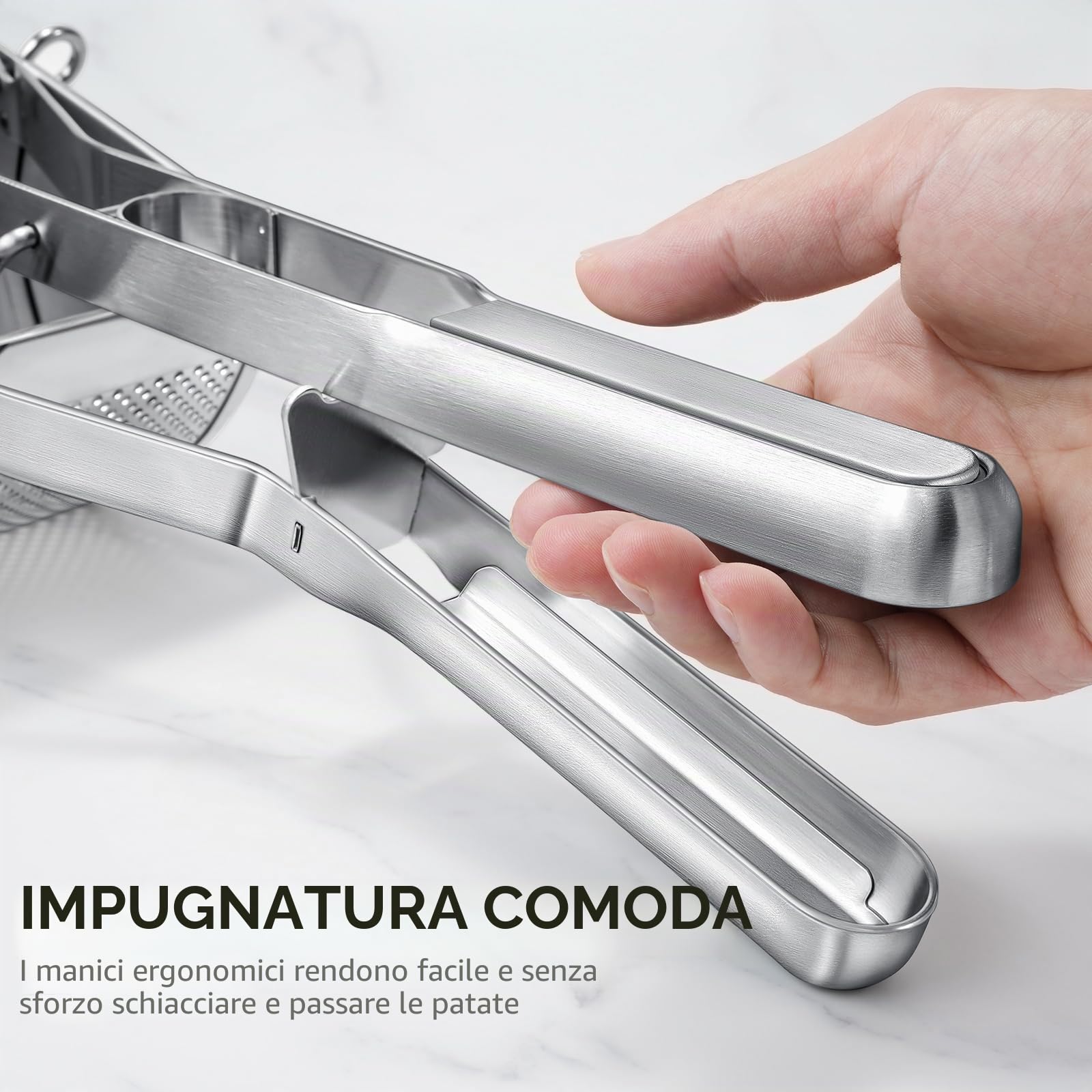 Sopito Schiacciapatate, Schiacciapatate Acciaio Inox per Purè di Patate, Verdura E Frutta
