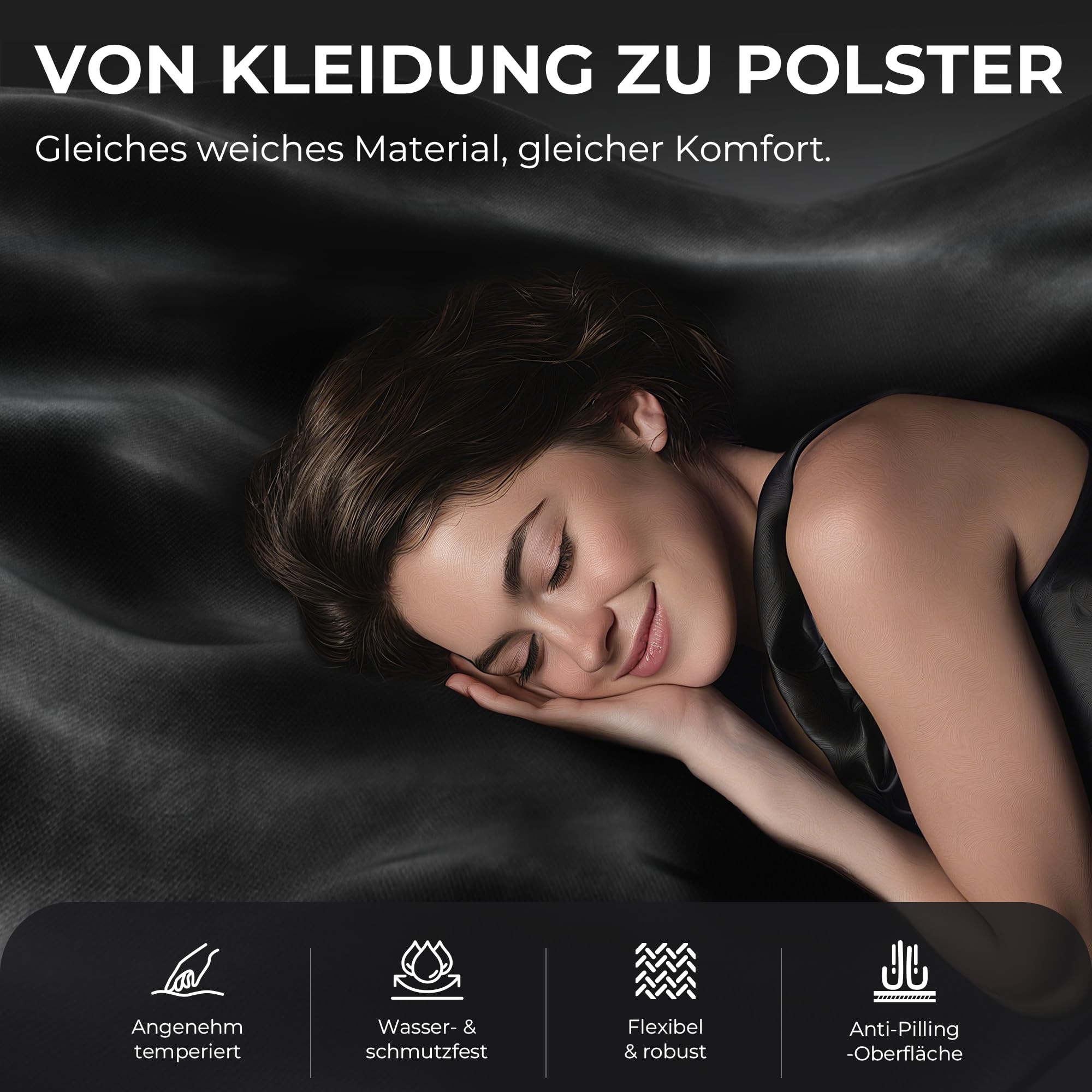 Dowinx Gaming Stuhl Ergonomisch mit Lendenkissen, Höhenverstellbare Kopfstütze, Verdicktes Sitzpolster, Ausziehbare Fußstütze, Verstellbare Armlehnen, Mikrofaser-Velours, 160° Neigbar, Schwarz