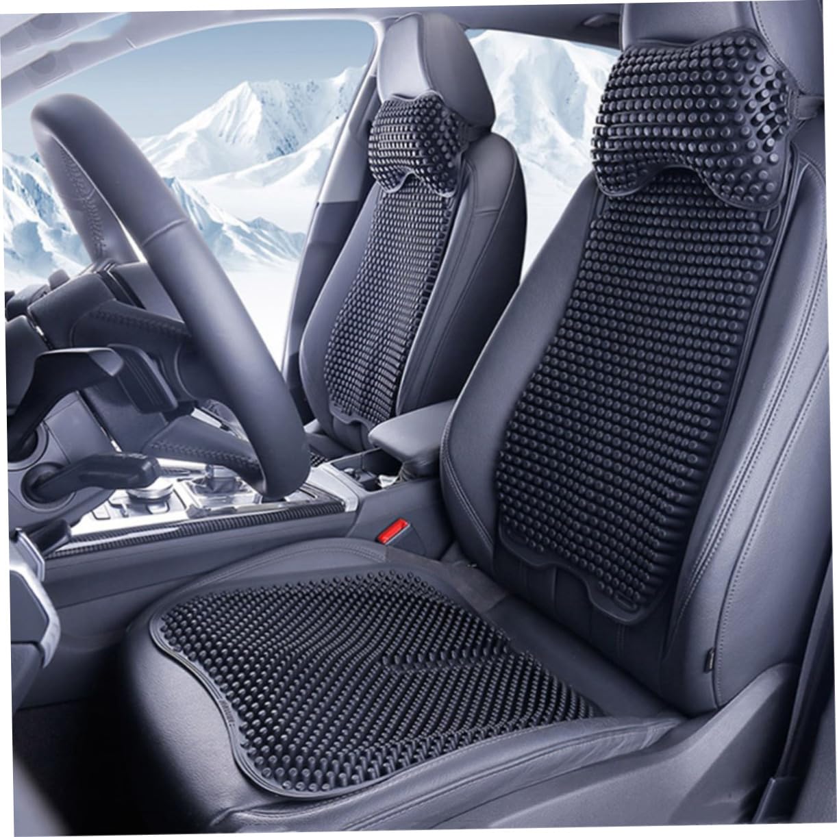 Mikinona Cuscino Massaggiante per Auto Silicone Traspirante Comodo e Antiscivolo Supporto Ergonomico per Uomo e Donna Adatto Sedili Auto Camion e Sedie