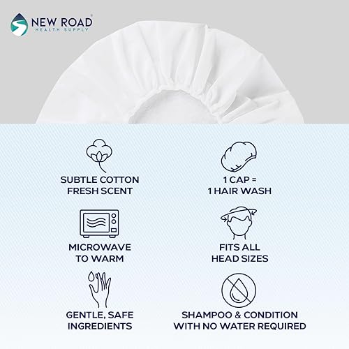 Miniatura 3 de New Road Health Supply - Gorro de champú sin enjuague, champú y condición sin agua, gorro de ducha para mujeres y hombres, pH equilibrado e
