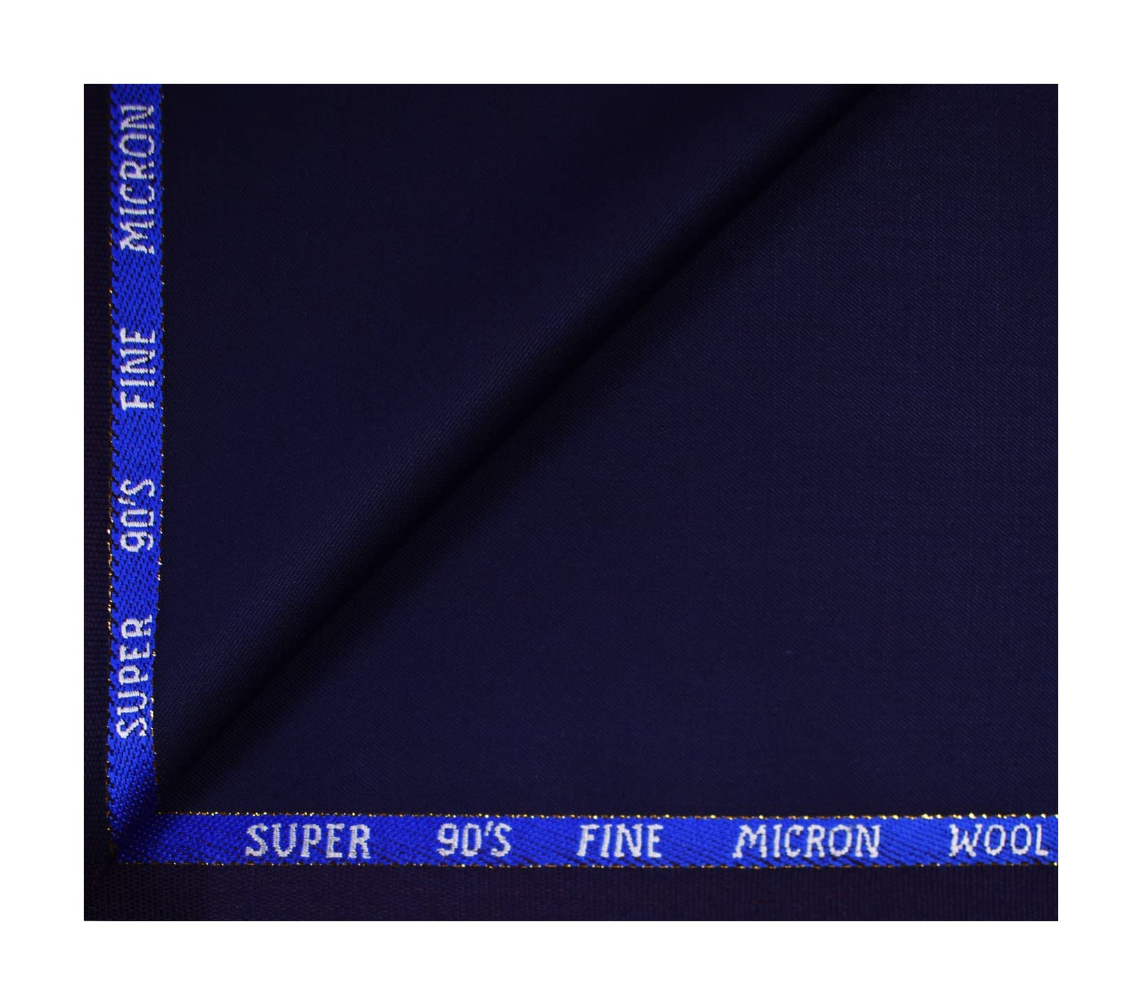90'S BLUE COLOUR PLAIN UNSTITCHED TROUSER FABRIC -1.30 METRES - VV5205-image-17