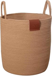 cesto para la colada Cesta de cuerda for la ropa, 1 cesto grande de algodón y lino, cestas plegables for la ropa, cesta for ropa de 70 l, for almohadas, toallas y zapatos.(39x30cm/16x12in)
