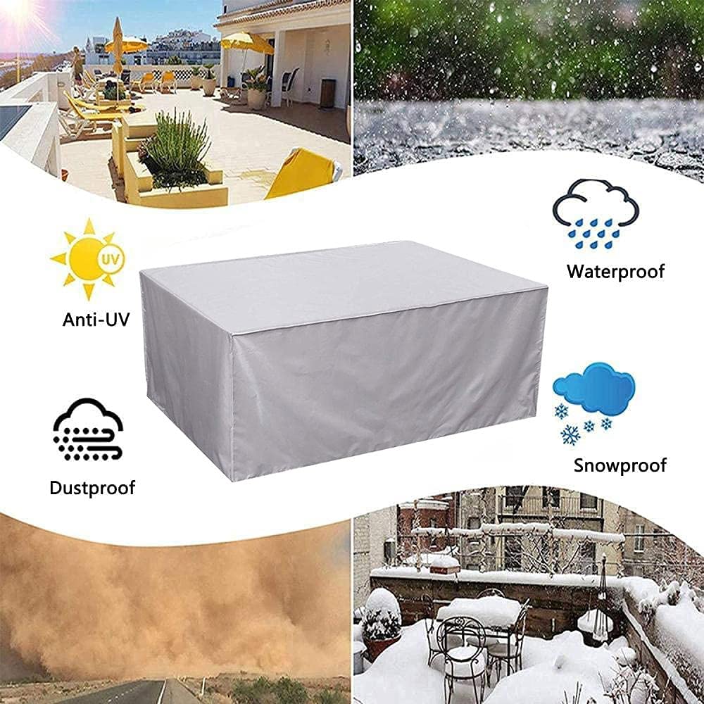 Copertura per Mobili da Giardino,420D Oxford Telo Impermeabile Anti-UV Antivento, per mobili da giardino, sedie, tavoli