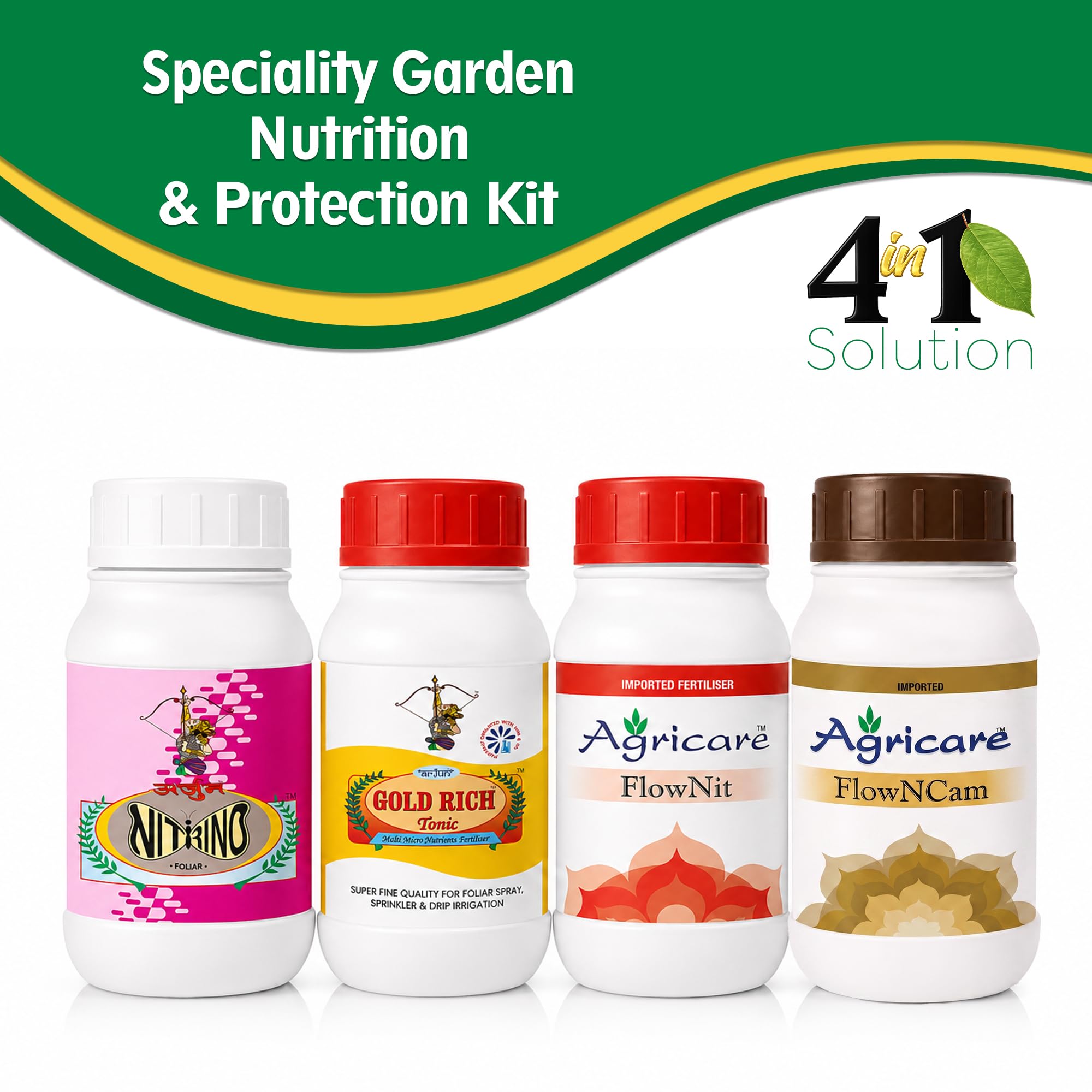 友子ー NUTRISARI 17セット Agricare 4-in-1 Garden Nutrition Kit for All Plants | Complete