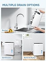 Vista 4 de Midea 5,500 Sq. Ft Dehumidifier for Basement, 60 Pint dehumidifier with pump, APP & Alexa Smart Control, 2.64 Gallon Water Tank, Intelligent