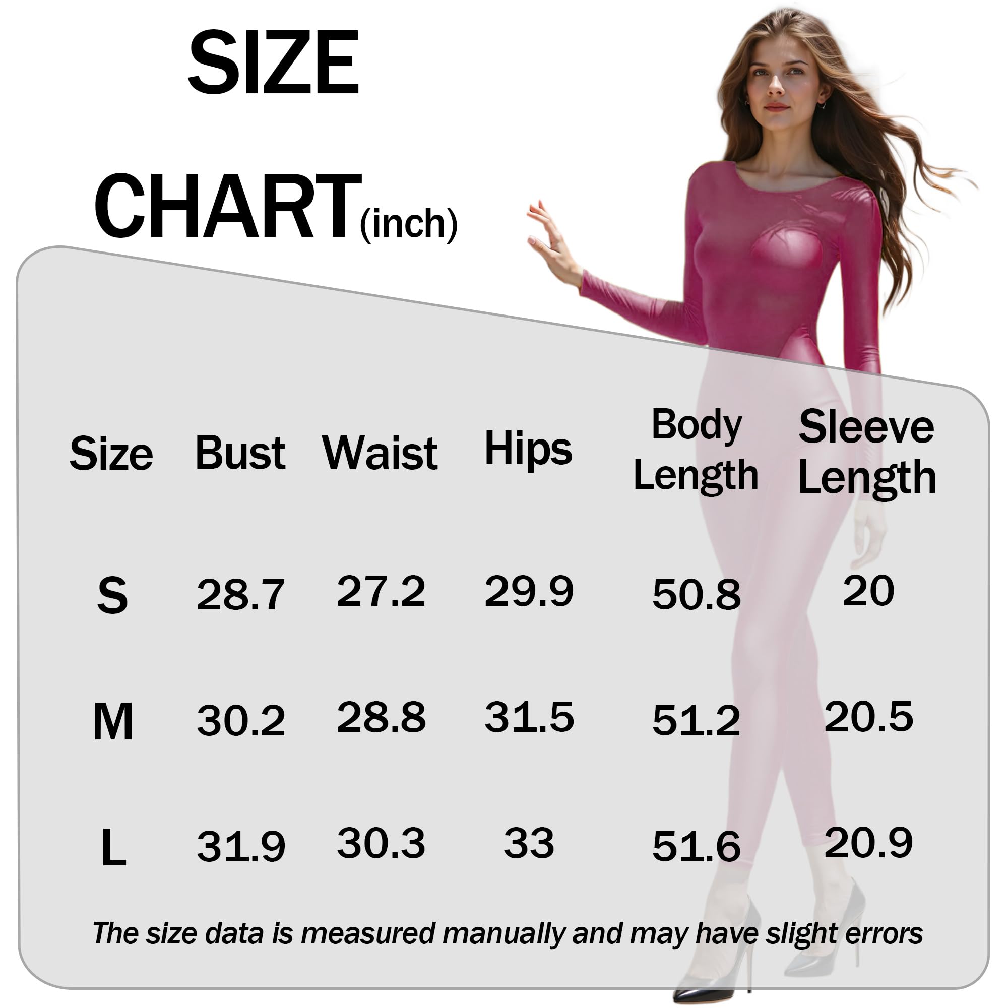 Wildarms Maillot de ballet y gimnasia para mujer - Traje de baile de manga larga y cuello redondo para actuaciones y entrenamientos