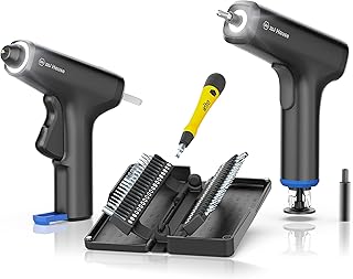 Wiha Zai Home DIY Tool Set, 3 Pieces, Consisting of Micro Bit Set, 4 V Battery Screwdriver, Battery Hot Glue Gun, Tool Set Ideal for Every Household, Multifunctional Tool
