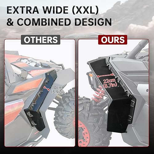 Miniatura 3 de CUSAUTV Kit de guardabarros extendidos XXL de combinación delantera y trasera compatible con Can Am Maverick X3Max todos los modelos 2017-2022 con