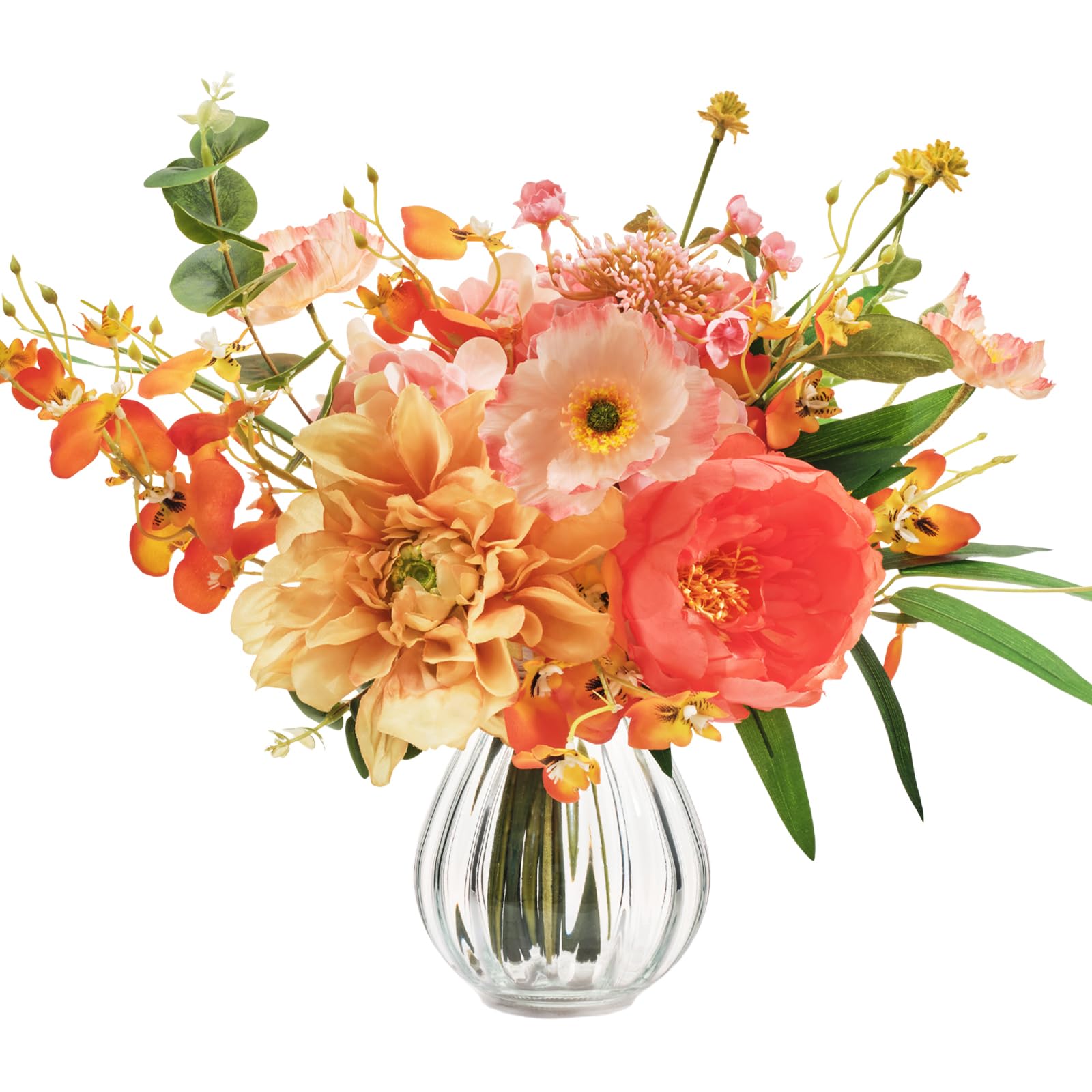 Amazon.com: WELL KNOWN Artificial Flowers Arrangement Orange