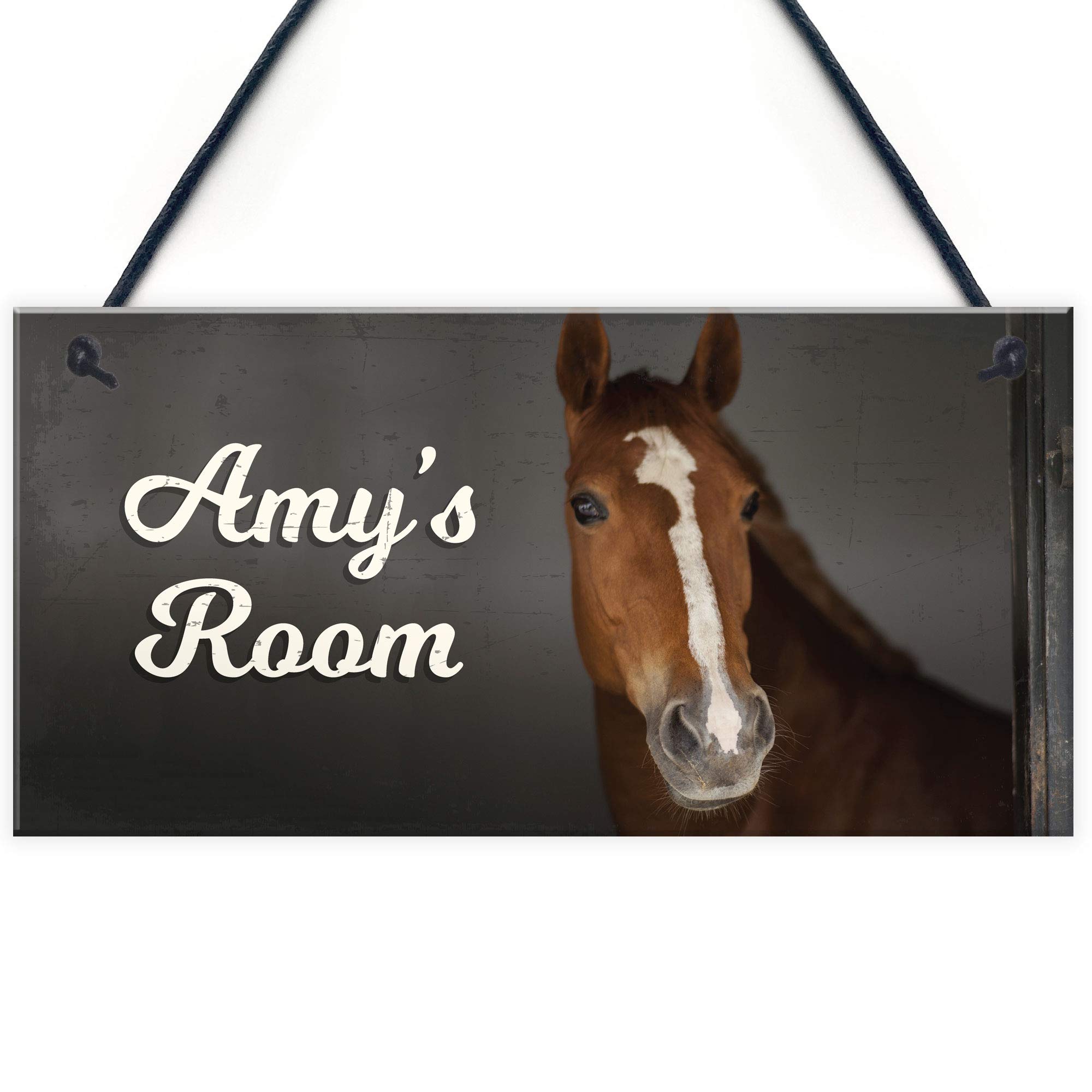 Red Ocean Personalised Horse Signs For Girls Bedroom Horse Lover Gift Horse Plaque Gift