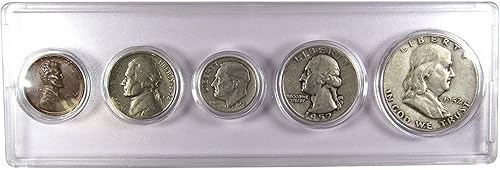 Vista 12 de Juego de 5 monedas coleccionables de 1942 en buen o mejor estado para regalo