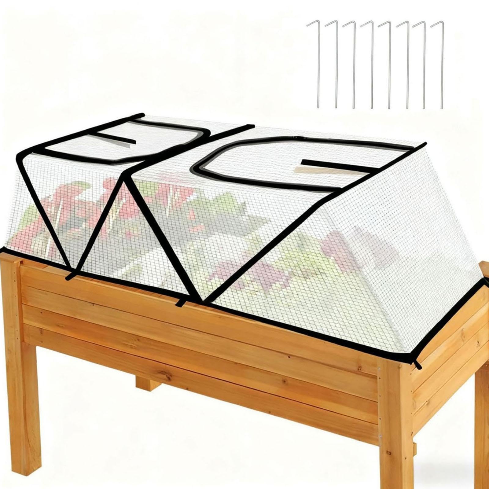 Cubierta para Plantas, Malla Transpirable, Jaula para Plantas Resistente Al Frío.