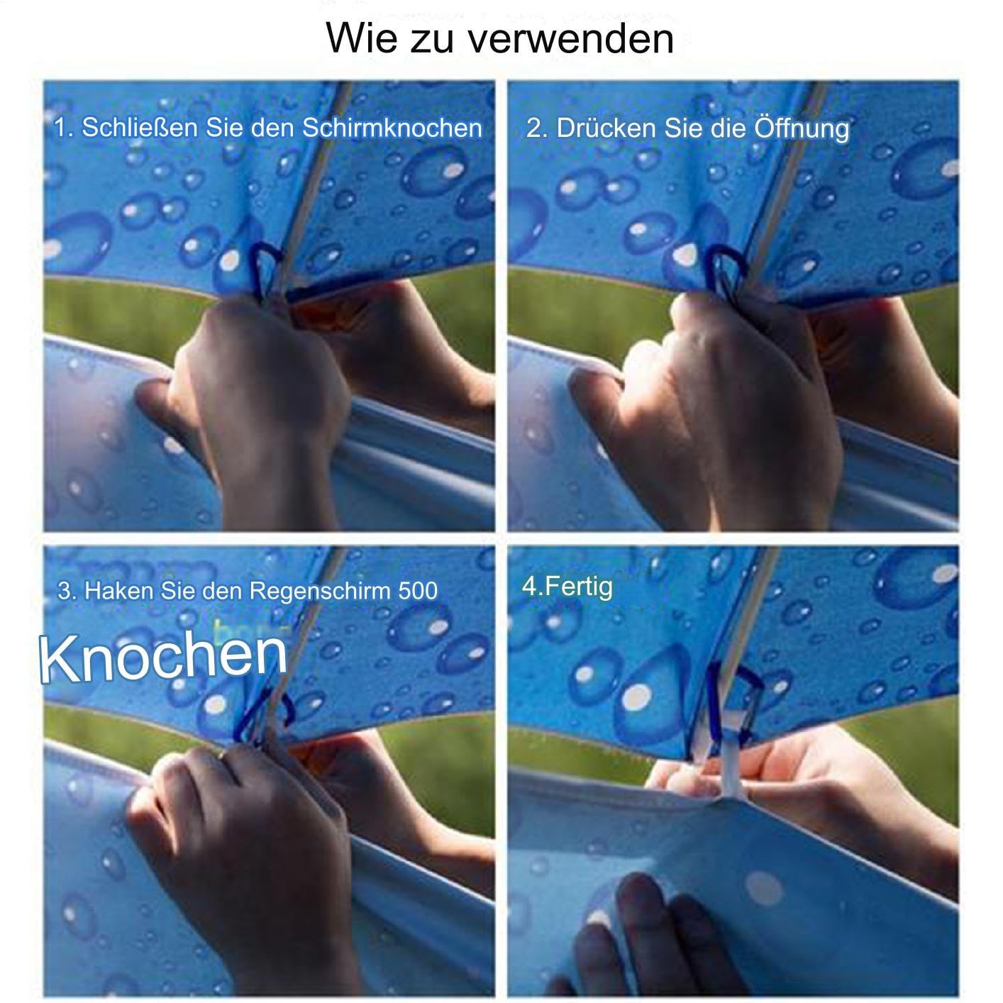 Generisch Parapluie de pêche, tissu Oxford avec argent, 40 cm, de rechange, avec protection UV, résistant aux déchirures, camping en plein air, protection contre la pluie, universel
