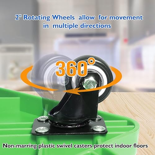 Miniatura 2 de GSE Games & Sports Expert Gym Floor Scooter Board with Handles, Sitting Scooter for Kids Indoor Play Equipment, Fun Scoot Board with Non-Marring