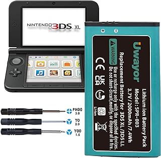 3DS XL Battery, 2000mAh Replacement SPR-003 Battery for Nintendo 3DS XL with Tool Pack Kit (Not for New 3DS)