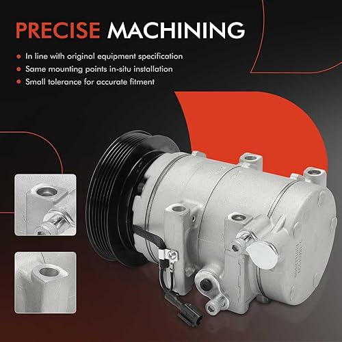 Miniatura 5 de A-Premium Compresor de aire acondicionado con embrague compatible con Hyundai Santa Fe 3.5L 2003-2006, XG300 2001-2001, XG350 2002-2005, Kia Amanti