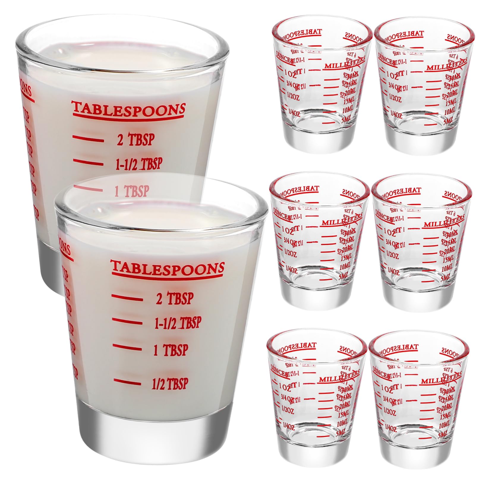 COLLBATH Tasses À Mesurer En Verre À Double Échelle Tasses À Expresso Ménagères Onces Et Millilitres Pour La Cuisson