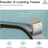 Vista 7 de Juego de 4 taburetes de bar para exterior de MFSTUDIO, sillas giratorias de patio con altura de barra, barras de bar de patio con respaldo alto