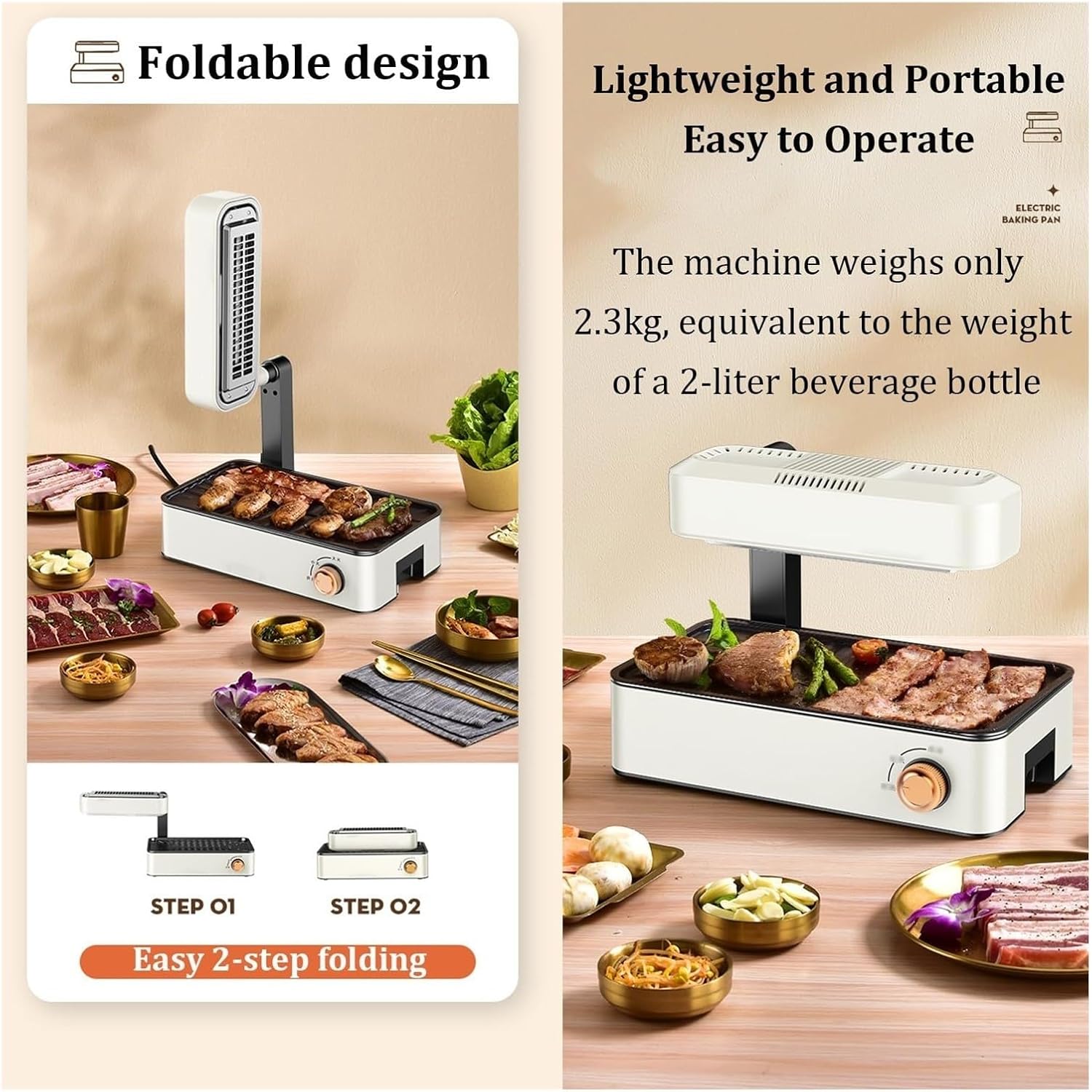 Electric Smokeless Indoor Grill, Multifunctional