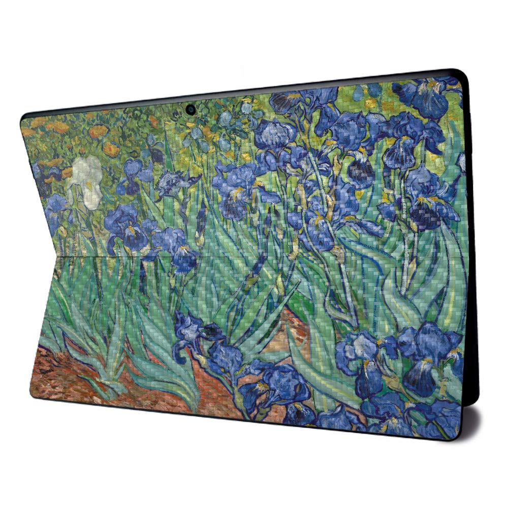 MightySkins Carbon Fiber Skin for Microsoft Surface Pro X - Irises | Textured Carbon Fiber Finish | Easy to Apply, Remove, and Change Styles | Made in The USA