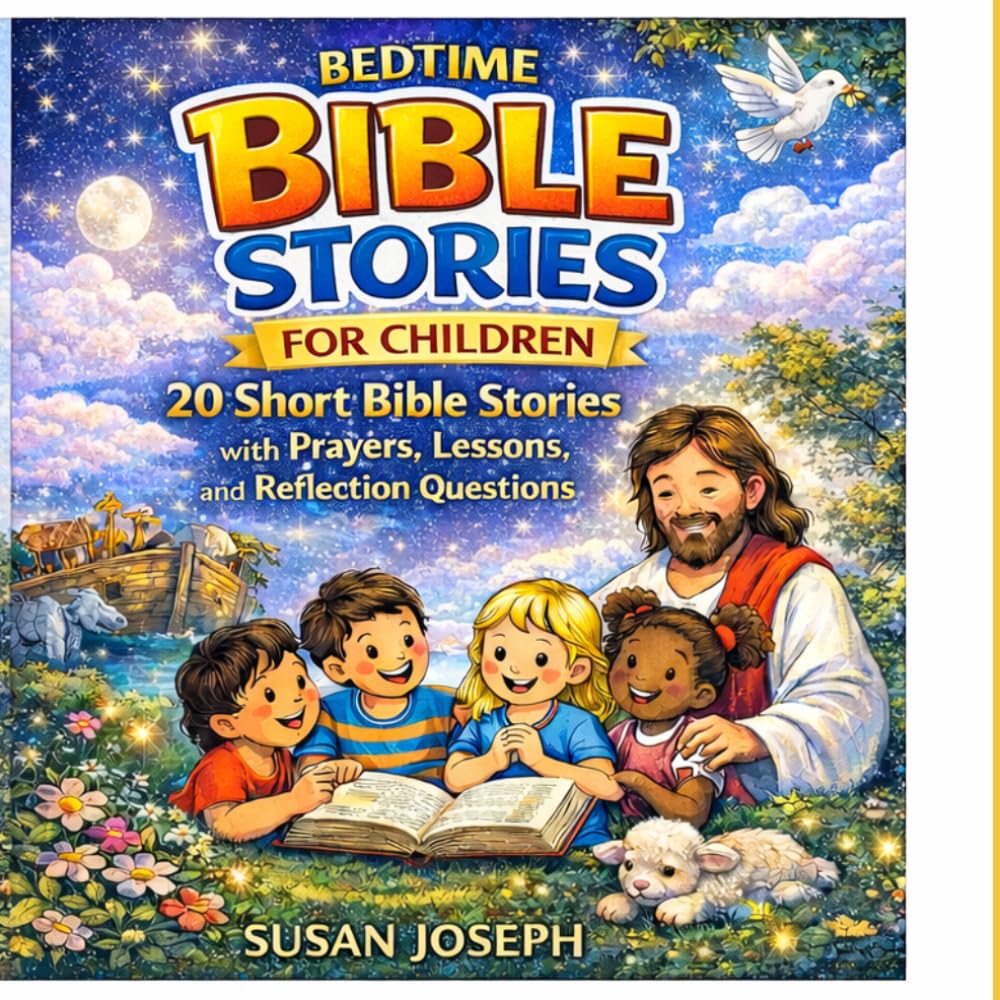 Bedtime Bible Stories for Children: 20 Short Bible Stories with Prayers, Lessons, and Reflection Questions