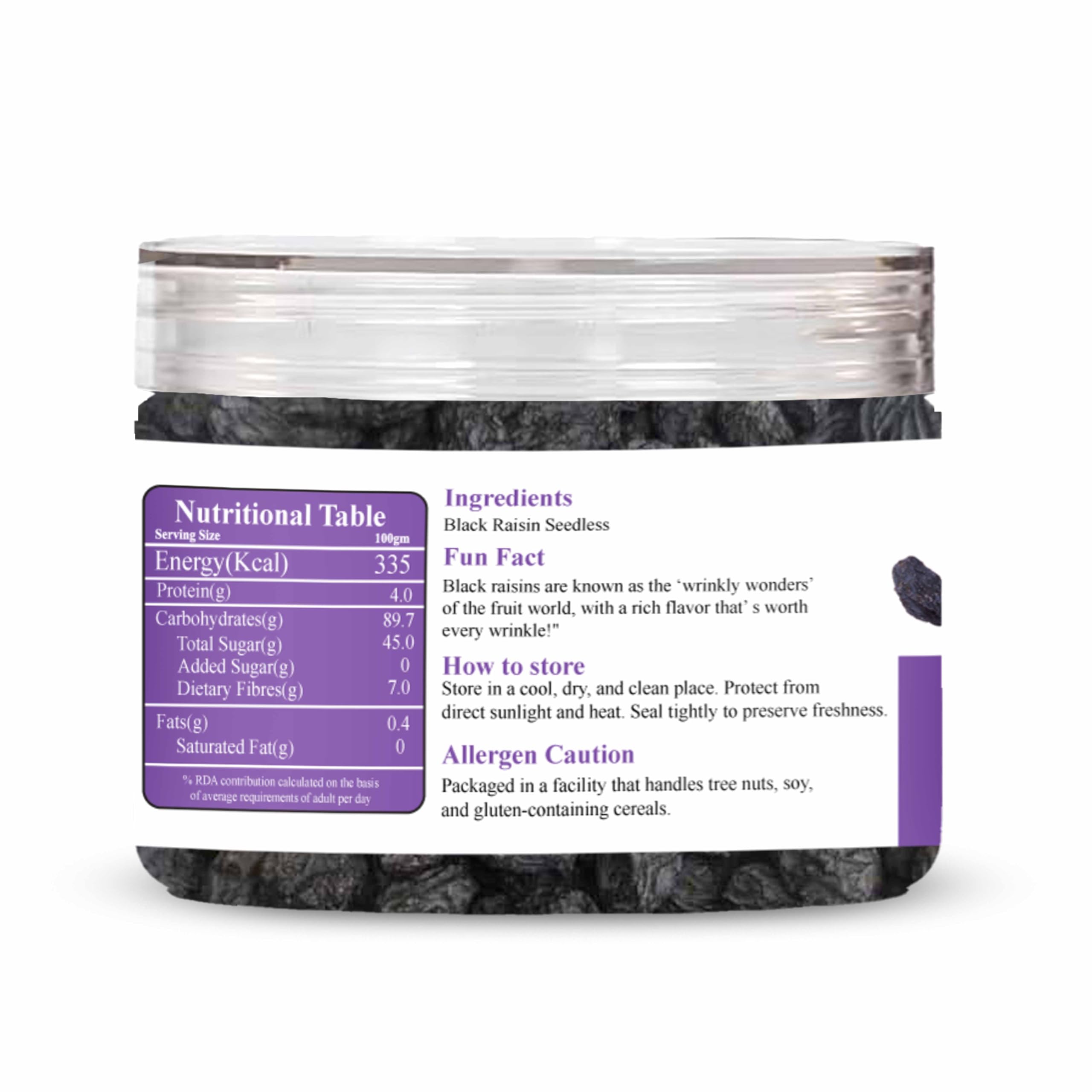 ManHar Organics Black Raisins 200gm Jar | Kali Draksh, Pure Fresh Seedless Kishmish | Sulphate Free | Rich in Iron, Fibre, Potassium & Boosts Immunity | Kali Kishmis Dry Fruits | Flavourful & Delicious Snack 1