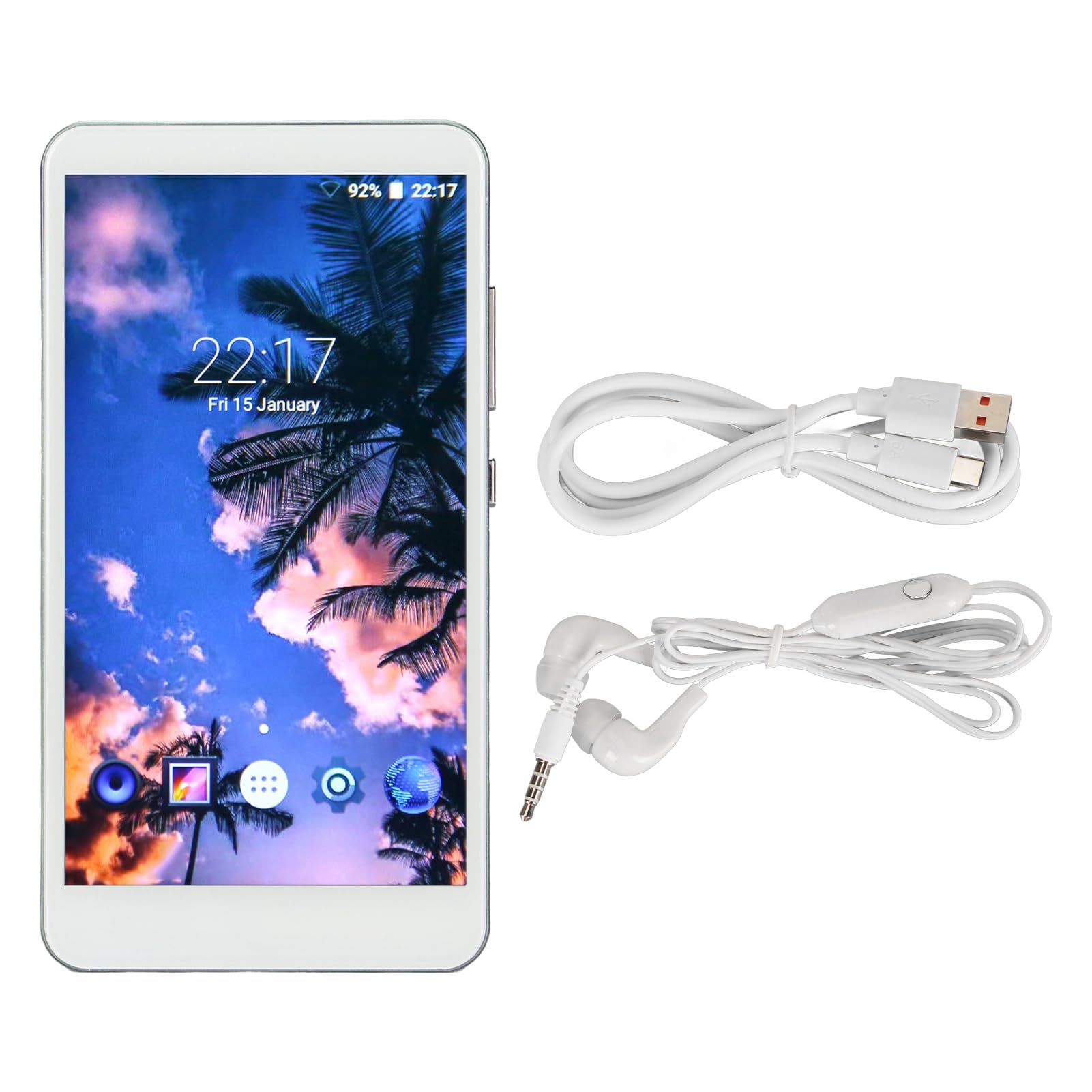 EMUKOEP Reproductor MP4 Totalmente Táctil de 5,0 Pulgadas de Alto Rendimiento para con WiFi para Entusiastas de los Viajes (Azul)