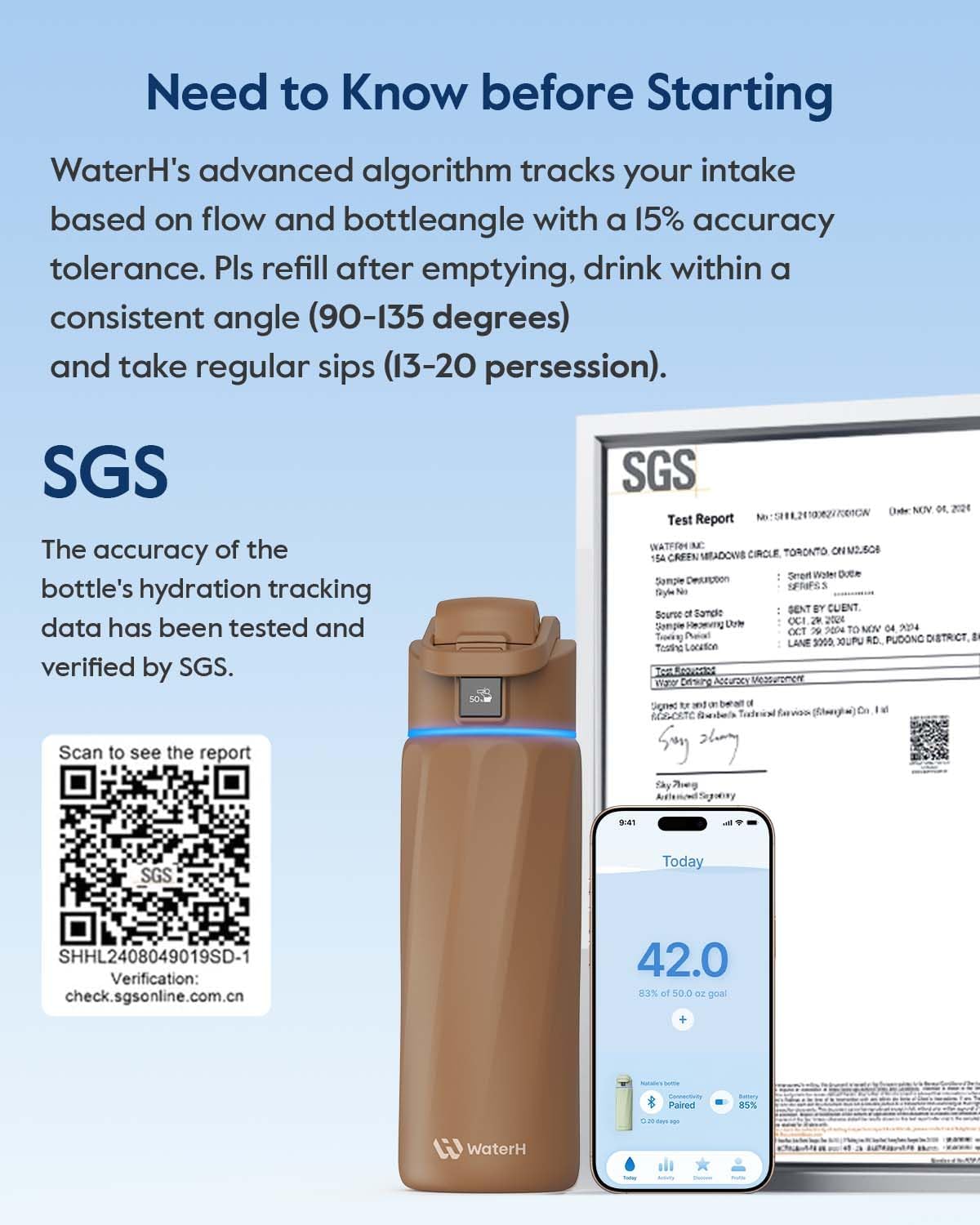 BOOST Smart Water Bottle that Reminds You to Drink, 24oz BPA-Free Stainless Steel Vacuum Insulated Bottle, Wide Mouth Water Tracker Bottle with APP, Ideal Gift for Christmas, New Year - Image 7