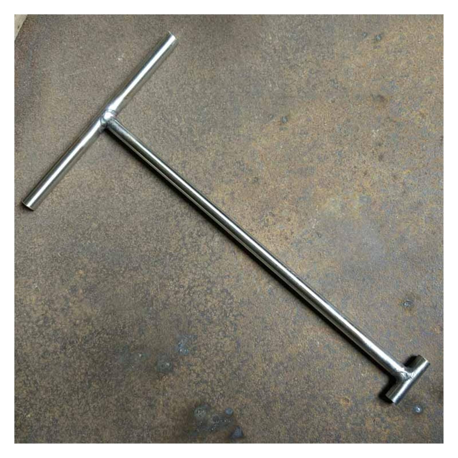 Gancho de alcantarilla， Gancho for tapa de alcantarilla Elevador de rejilla de drenaje de acero inoxidable Manija en T Gancho for tapa de alcantarilla Elevación y movimiento Tirador(60cm/31.