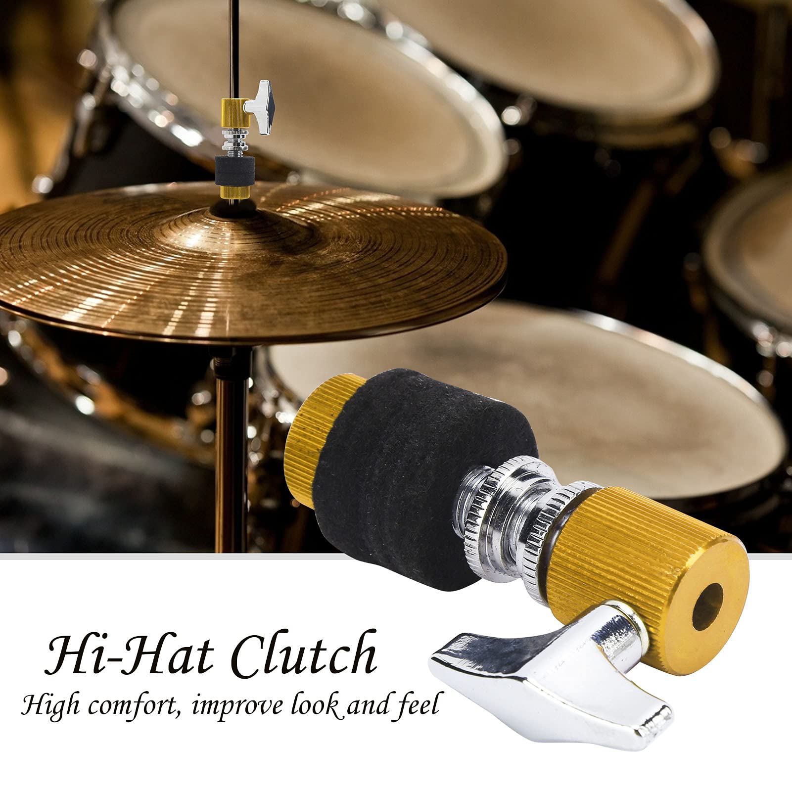 Hi‑Hat Clutch, Aluminum Alloy Quick Release Hi Hat Clutch Cymbal