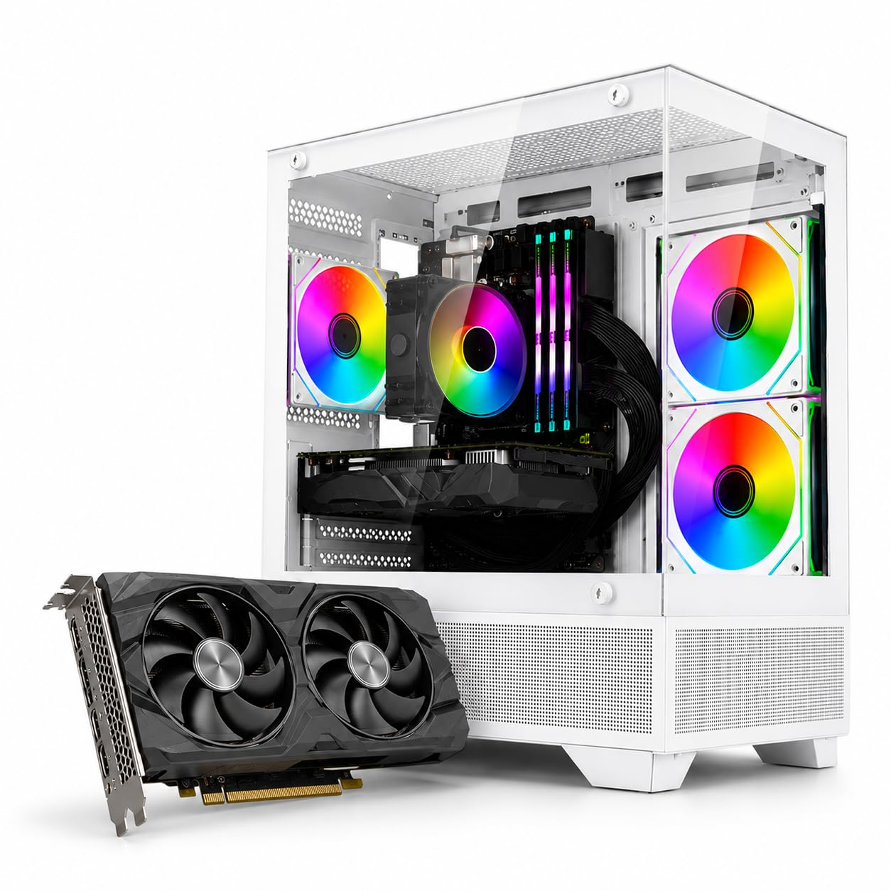 Generico Pc Gaming Fisso Computer Gaming con i5 - GTX 1050 Ti GDDR5 RAM 16 GB - 240 GB SSD + 1000 HDD Windows 11 + Wifi | Pc Fisso Potente Prestazioni Elevate nei Giochi | Pc per Gamer Pronto All'Uso