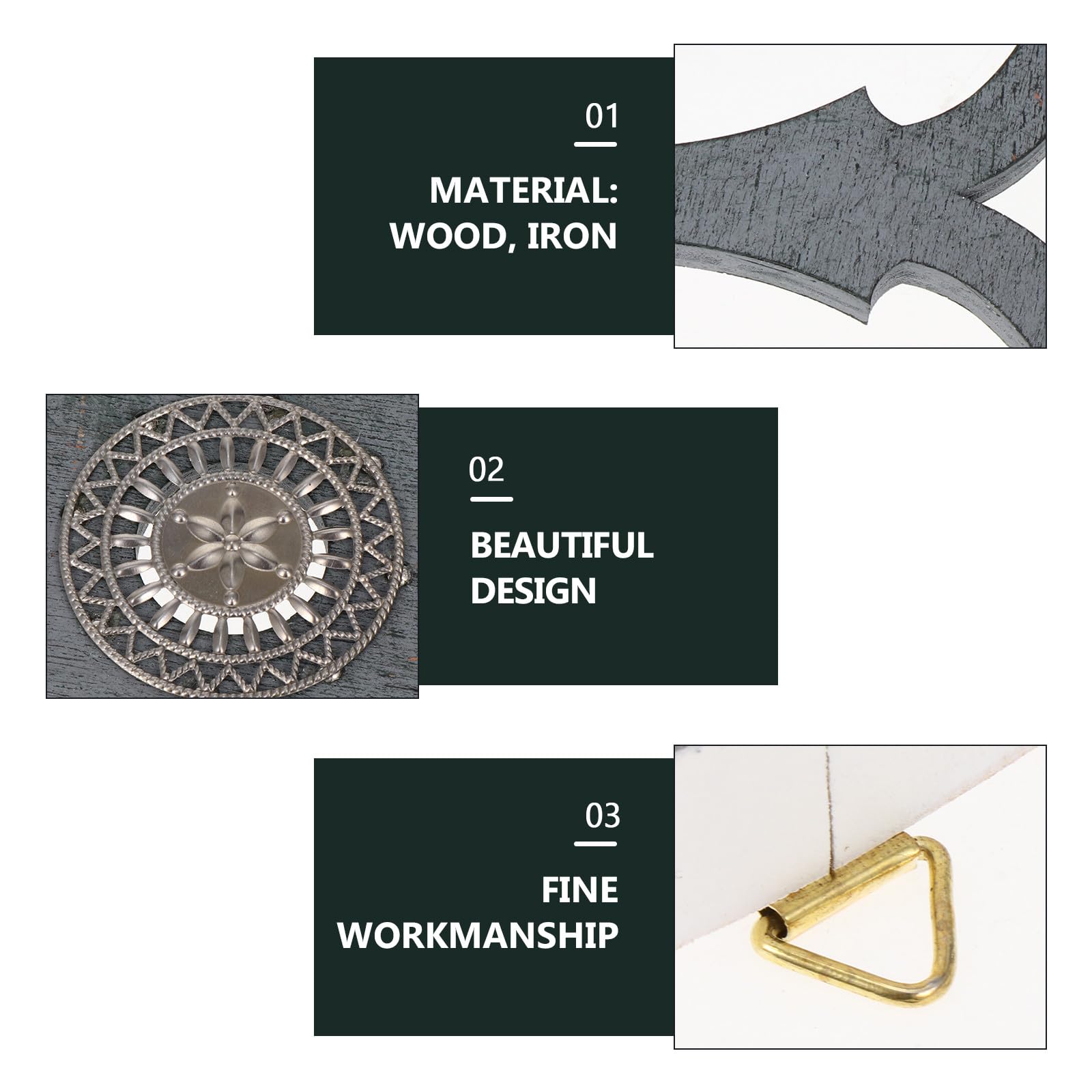 DOITOOL Runder Metall Wandanhänger Retro Wandkunst Hängende Wohndeko für Wohnzimmer und Heimdekoration