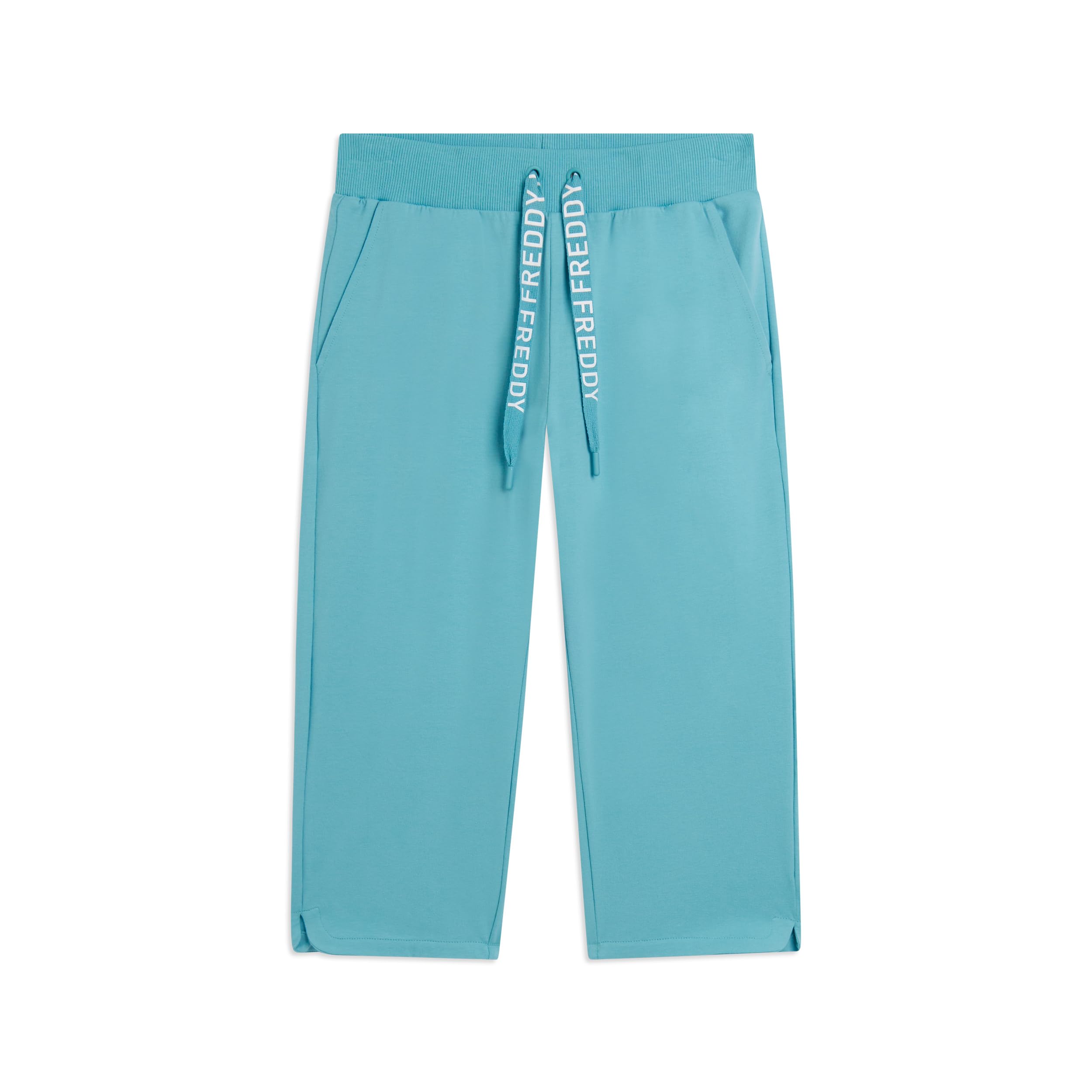 FREDDY - Pantaloni Corsaro con Fondo Stondato E Logo, 92% Cotone 8% Elastan