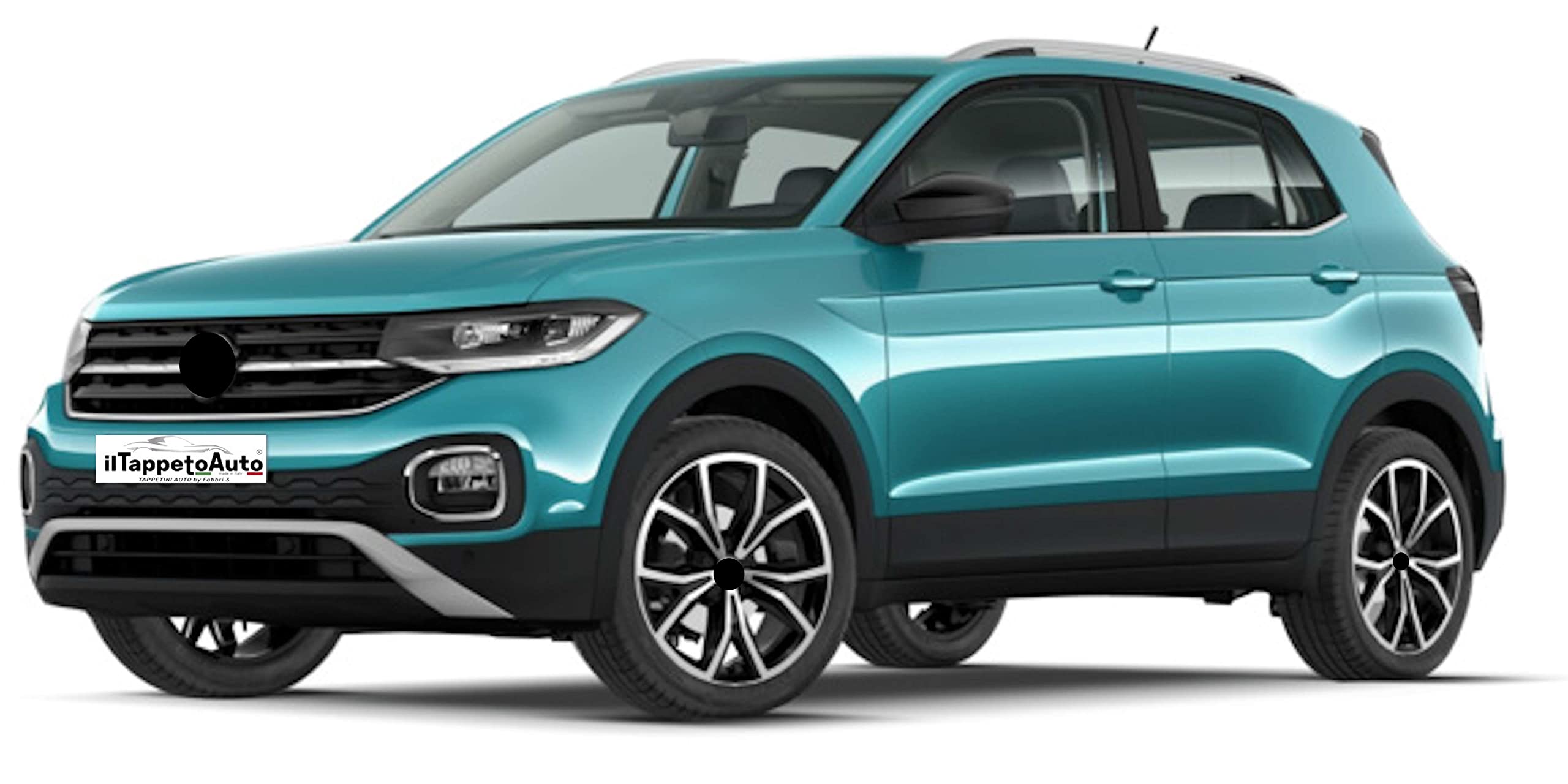 F904864 - Tappetini su Misura per Auto in gomma Antiscivolo Compatibile con T-Cross dal 2019-