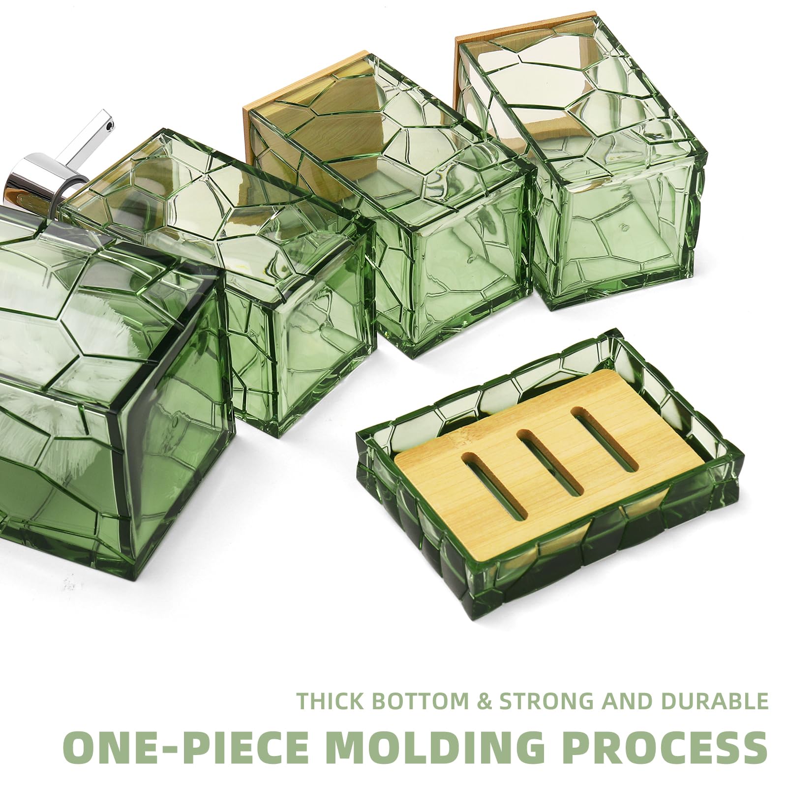 GAHEFY Ensemble D'accessoires De Salle De Bain Bleu Sarcelle Avec