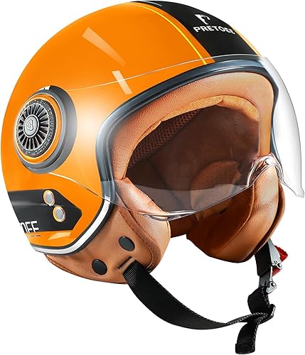 Casco Vespa aprobado por DOT, casco de cara abierta con visera, cascos retro para ciclomotor para adultos para hombres y mujeres, casco de moto 34 disponible en Yaxa Colombia