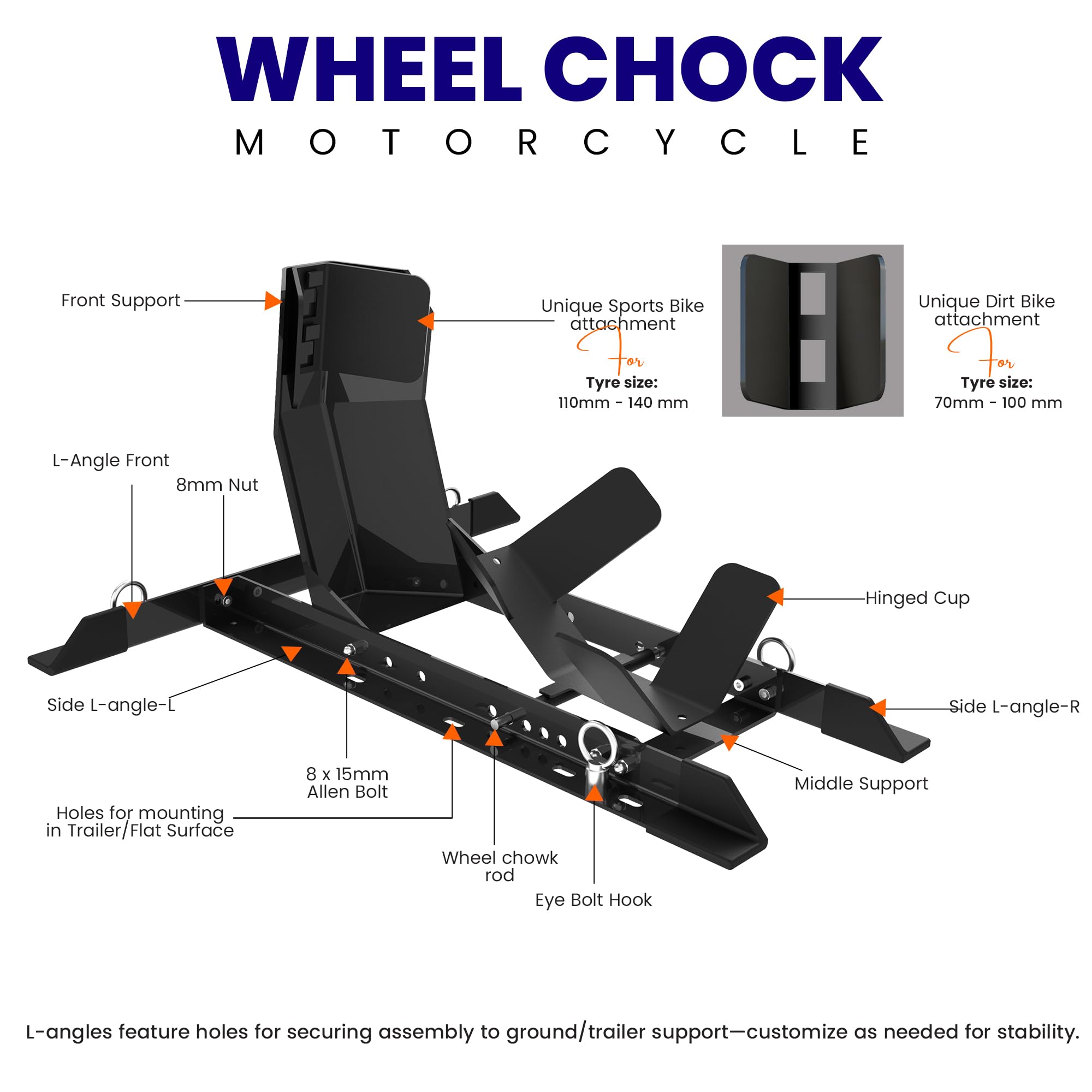 Universal Motorcycle Wheel Chocks - Secure Your Ride -6