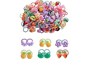 100pcs Mix Colors Kids Elastic Hair Ties: Hair Bands for Girls of All Ages