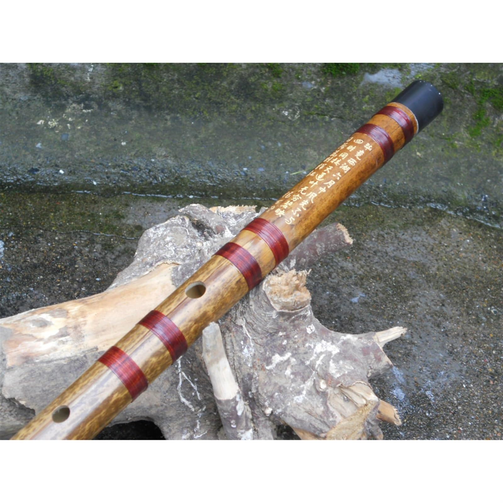 Flauta de bambú con tapones de cobre que no rayan, hecha a mano, sección horizontal de flauta en C