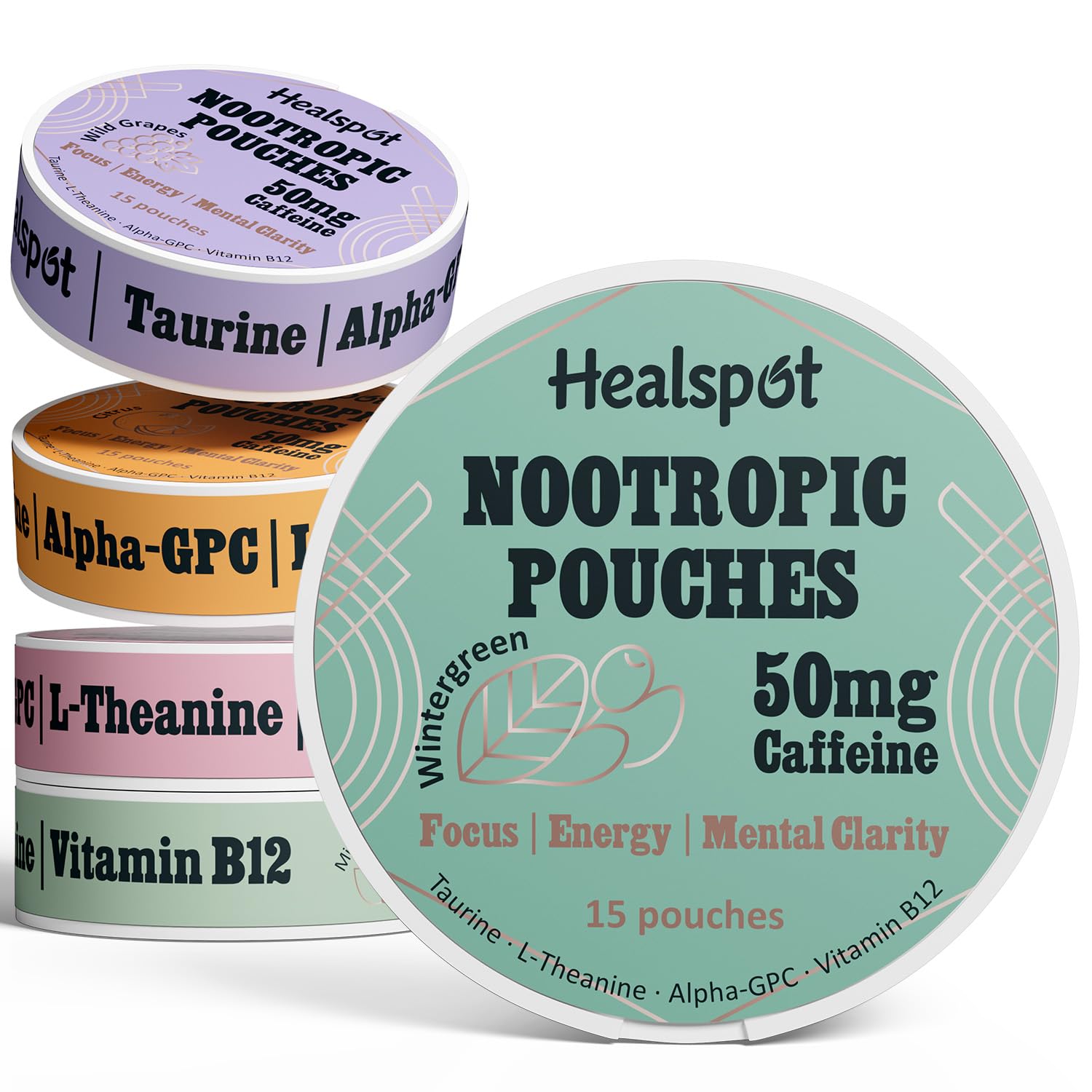 Amazon.com: Healspot Nootropic Caffeine Pouches, Energy Pouches