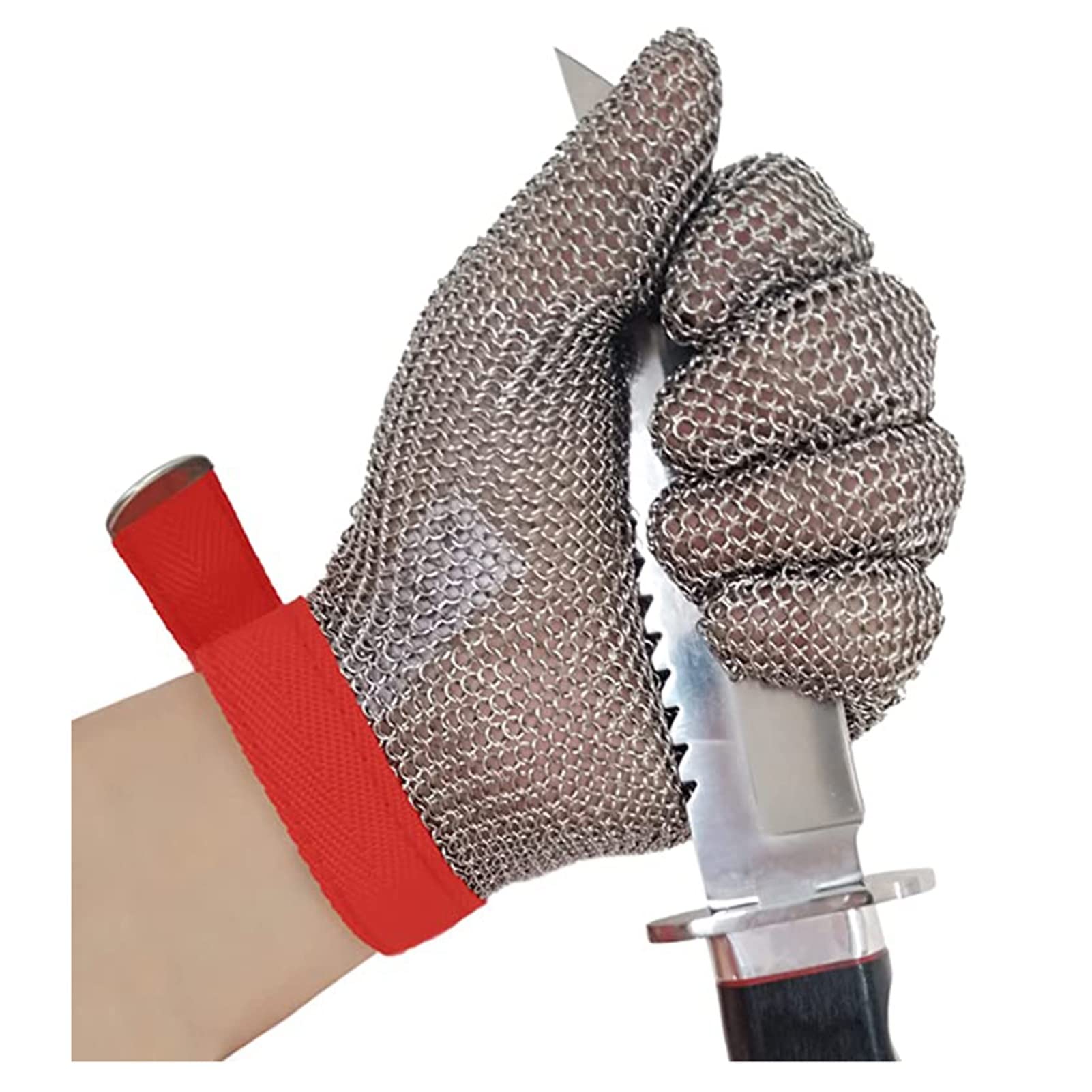 LCYDMJ Guanti antitaglio Guanto Resistente A Taglio, Guanto Metallico in Metallo in Metalli in Acciaio Inox, for Tagliare Il Taglio del Taglio, Comfort Ambidestro (Size : 1 Piece/XL)