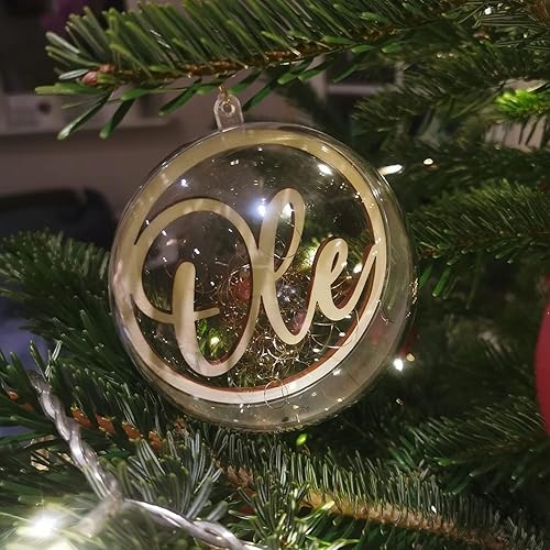 Miniatura 6 de Bolas transparentes grandes de Navidad 5 bolas de plástico para decoración de Navidad boda fiesta 394 pulgadas