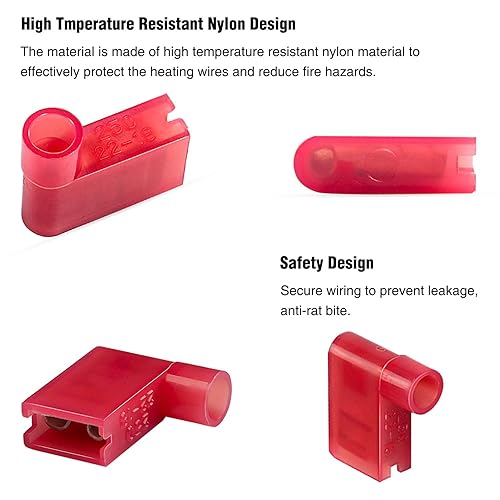Miniatura 5 de Nilight 50047R - Juego surtido de conectores de terminales de crimpado eléctricos de calibre 110 Uds. de nailon con aislamiento para mujer