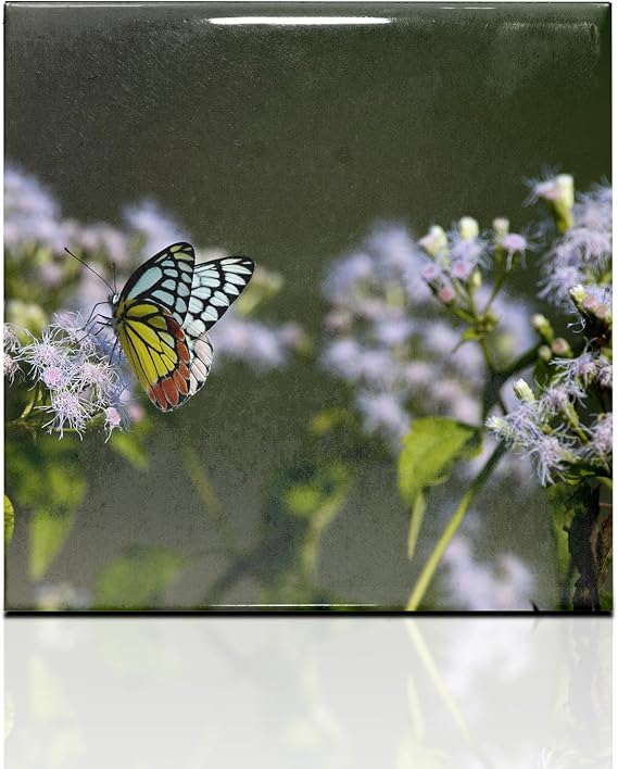 MR.R 8 Pack Sublimation Blanks 4x4 White Glossy Ceramic Tiles Crafts for Heat Press Transfer Printing Customized Photo Frame Novelty for Wedding, Birthday Gift, Decoration (10x10cm)